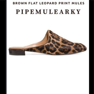 Stuart Weizmann Pipemulearky Leopard Mules Slides